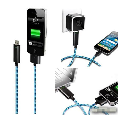 Dexim可視化綠色智能充電器 充電時會發(fā)光